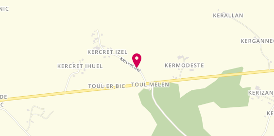 Plan de AAD Taxi KERNEUR, Lieu-Dit Kercret Izel, 56400 Ploemel