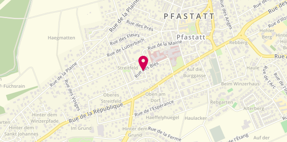 Plan de Ambulances et Taxis de PFASTATT, 19 Rue des Blés, 68120 Pfastatt