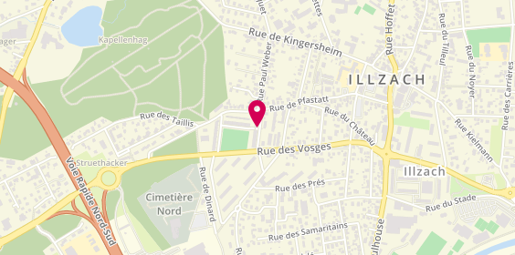 Plan de Taxi Alliance Stap, 40 Rue des Vosges, 68110 Illzach