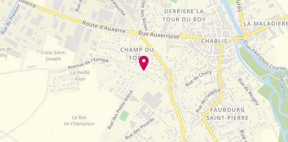 Plan de Chablis Taxi, 7 Rue Champ du Fort, 89800 Chablis