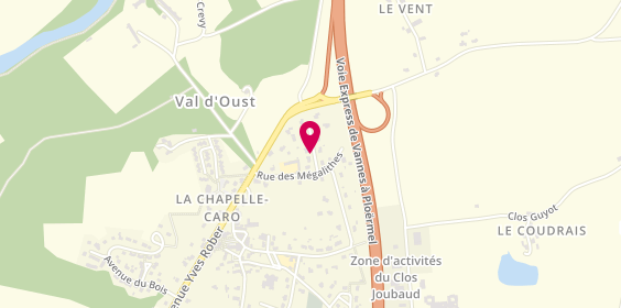 Plan de Danet Karen, Taxi de la Croix Hélléan 4 Allées Lilas, 56460 La Chapelle-Caro