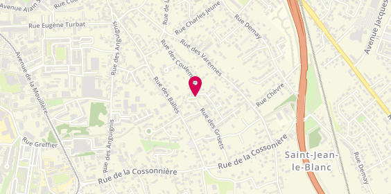 Plan de Melot Alain, Taxi de St Cyr en Val 2 Rue Grisets, 45650 Saint-Jean-le-Blanc