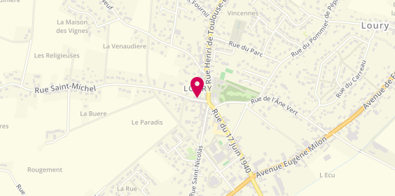 Plan de Allo Taxi Jargeau, 42 Rue Saint Michel, 45470 Loury