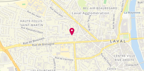 Plan de Gougeon Michel Taxi, 15 Bis Rue de Beauvais, 53000 Laval