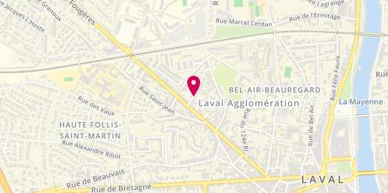 Plan de Allo Braneyre Taxi, 9 Rue des Poupeliers, 53000 Laval