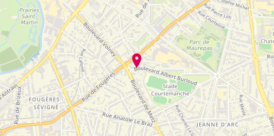 Plan de Taxi Rapid, 5, Bd. Albert Burloud, 35000 Rennes