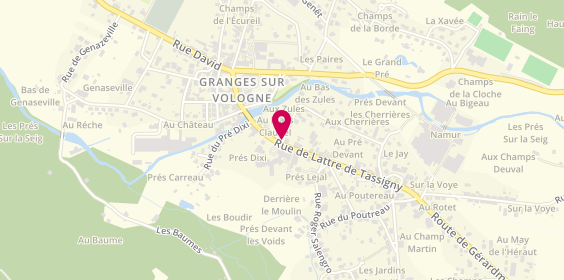Plan de Taxi Balland-Germain, 16 Rue Mar de Lattre de Tassigny, 88640 Granges-sur-Vologne
