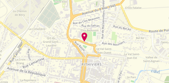 Plan de Taxi Abeilles Ambulance de Pithiviers, 26 Rue Rouloirs, 45300 Pithiviers