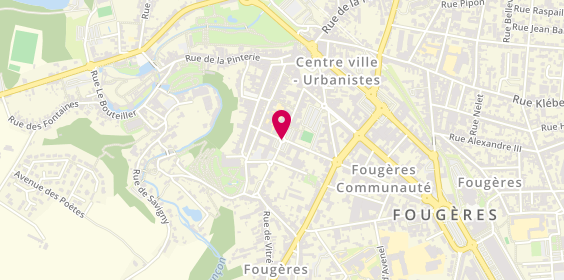 Plan de Allo Taxi Fougerais, 3 Place Urbanistes, 35300 Fougères