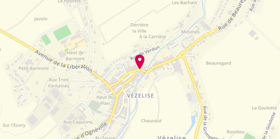 Plan de Vezelise Ambulances Taxis, 4 Place de l'Hotel de Ville, 54330 Vézelise