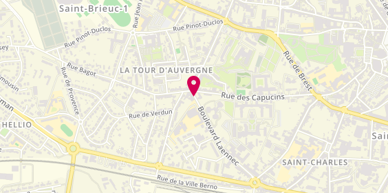 Plan de Ambulances et Taxis Kersalé, 61 Bis Boulevard Laennec, 22000 Saint-Brieuc