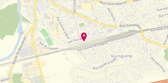 Plan de Les Taxis de GUINGAMP, 5 Lotissement Pont Yvon, BP 90119 Coadout, 22200 Guingamp