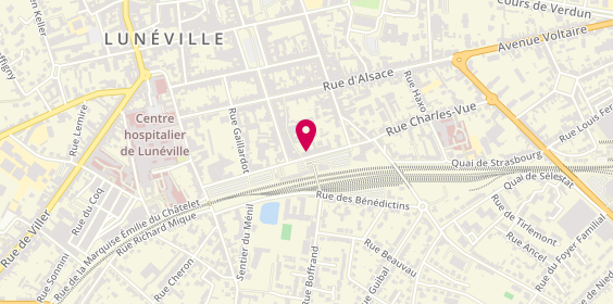 Plan de Agence de Taxis HENRION, 15 Rue Charles Claude Rivolet, 54300 Lunéville