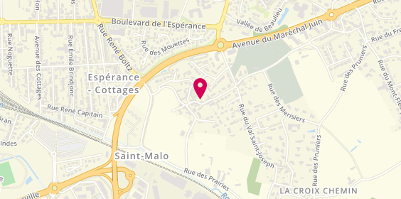 Plan de Saint Malo Ambulance, 15 Rue de la Montagne Saint-Joseph, 35400 Saint-Malo