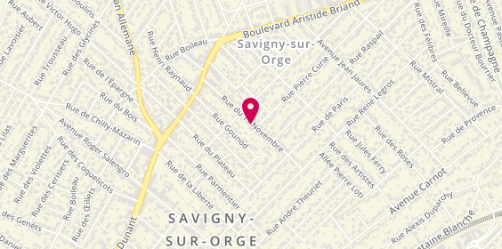 Plan de Andre Taxi, 29 Rue 11 Novembre, 91600 Savigny-sur-Orge