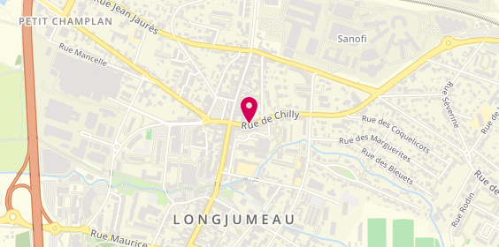 Plan de Taxis Réunis de L'Essonne, 8 Rue Chilly, 91160 Longjumeau