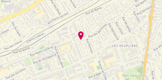 Plan de Taxi Moto Paris retourpointdom, 77 Rue des Baconnets, 92160 Antony