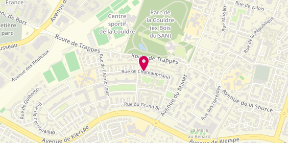 Plan de A.D. Taxi Dany, 53 Rue Chateaubriand, 78180 Montigny-le-Bretonneux