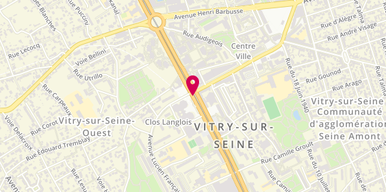 Plan de Taxis Borne Appel, 2 Avenue Youri Gagarine, 94400 Vitry-sur-Seine