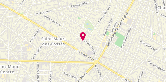 Plan de Taxi Parisien, 42 Avenue du Midi, 94100 Saint-Maur-des-Fossés