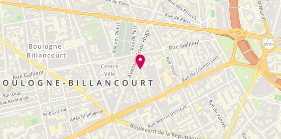 Plan de Allo Taxi Moto, 55 Rue Emile Landrin, 92100 Boulogne-Billancourt