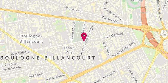 Plan de Urban Driver Taxi Moto, 84 Avenue Victor Hugo, 92100 Boulogne-Billancourt