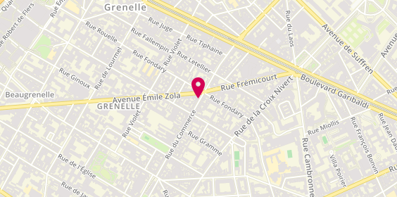 Plan de Taxi SANTOS, 40 Rue du Commerce, 75015 Paris