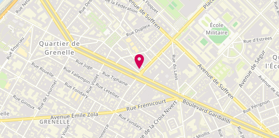 Plan de Borne de taxi Grenelle, 115 Boulevard Grenelle, 75015 Paris