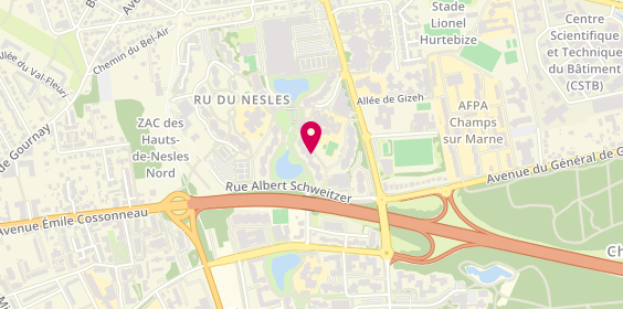 Plan de Outsama taxi, 5 Allées Edouard Branly, 77420 Champs-sur-Marne
