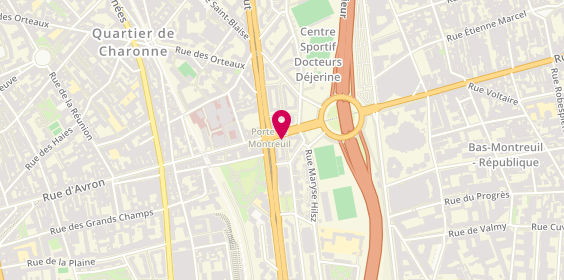 Plan de Relax Shuttle Navette Aeroport Taxi Transfert, 2 Avenue de la Porte de Montreuil, 75020 Paris