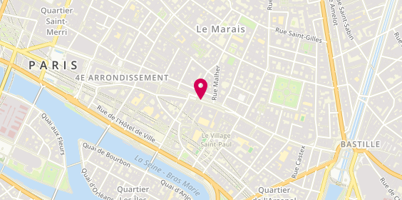 Plan de Borne de taxi Métro Saint-Paul, 123 Rue Saint-Antoine, 75004 Paris