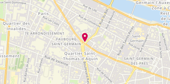 Plan de Borne de taxi du Bac, 54 Rue Bac, 75007 Paris