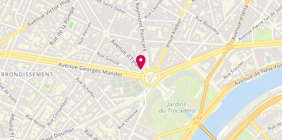 Plan de Borne de Taxi, 1 Avenue Eylau, 75116 Paris
