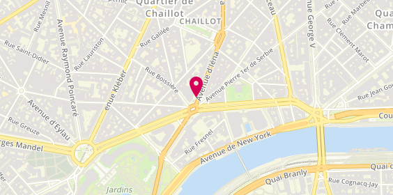 Plan de Borne d'Appel Taxi, 3 Place Iéna, 75016 Paris