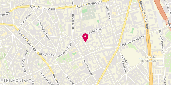 Plan de Bourouha Boubeker, 12 B Rue Télégraphe, 75020 Paris