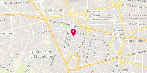 Plan de MotoTaxi Paris, 37 rue des mathurins, 75008 Paris