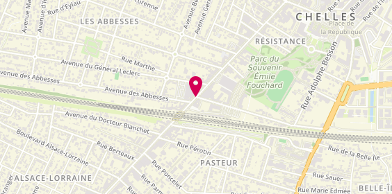 Plan de Taxis Station, Born Taxi Gare Rout 41 Boulevard Chilpéric, 77500 Chelles