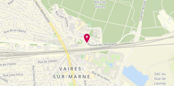 Plan de Taxi Philippe Thibault, 17 Avenue Mésanges, 77360 Vaires-sur-Marne