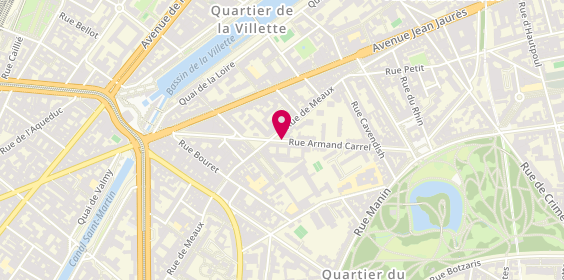 Plan de Ecole de Taxi CNFT, 46 Rue Armand Carrel, 75019 Paris