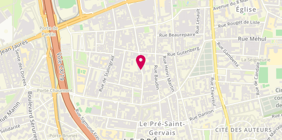 Plan de Fall Mouhamadou, 15 Rue André Joineau, 93310 Le Pré-Saint-Gervais