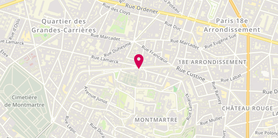 Plan de Bande de taxis, 106 Rue Caulaincourt, 75018 Paris