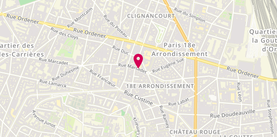 Plan de Melaimi Mohand, 97 Rue Marcadet, 75018 Paris