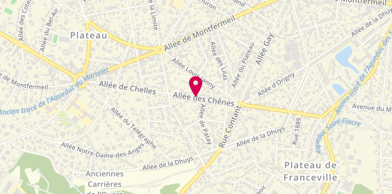 Plan de Abaccord Artisans Taxis Radio 93, 40 Allées Chênes, 93390 Clichy-sous-Bois