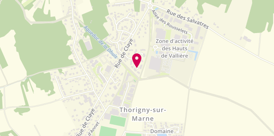 Plan de Taxi Moutier, 14 Allées Bergerie, 77400 Thorigny-sur-Marne
