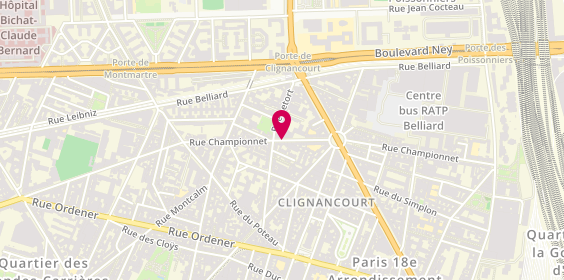 Plan de Taxi Aéroport 06.08.37.21.68, 79 Rue Championnet, 75018 Paris
