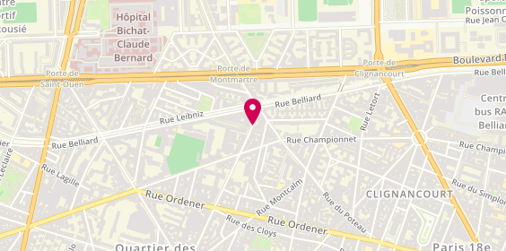 Plan de Lama Taxis, 123 Rue Damrémont, 75018 Paris