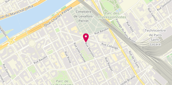Plan de Taxis Borne D'Appels, Rue Aristide Briand, 92300 Levallois-Perret