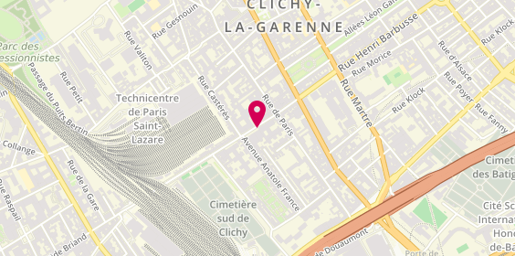 Plan de Transfert Villepinte - Voyages & Business, 28 Rue Henri Barbusse, 92110 Clichy