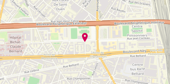 Plan de Hamzaoui Mohamed, 7 Rue Fernand Labori, 75018 Paris