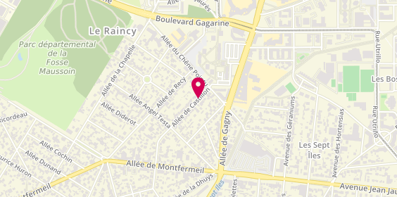 Plan de Taxi Thierry, 43 Allées de Castillon, 93390 Clichy-sous-Bois